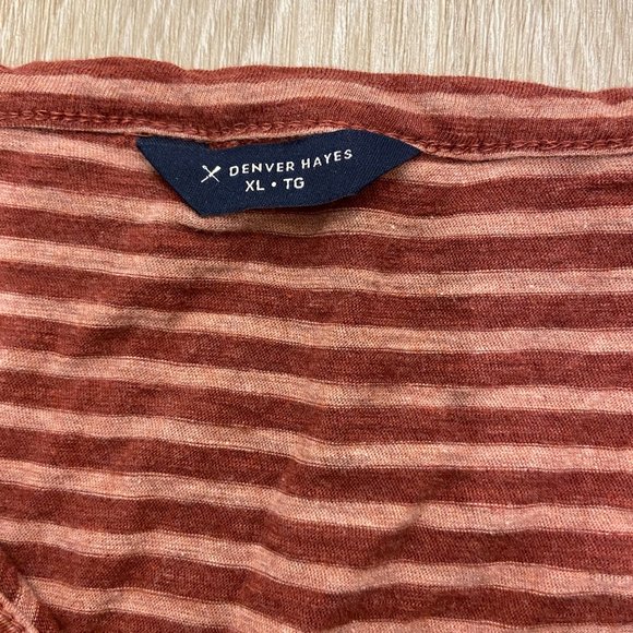 Striped Long-Sleeve Top with front tie - Picture 4 of 4